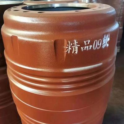 Pièces de coulée en fonte de roue de fer coulé en poudre rouge