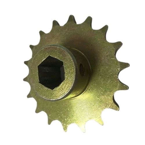 La lingotière de moulage au sable d'OEM partie le pignon galvanisé jaune de fonte pour des pièces de semoir
