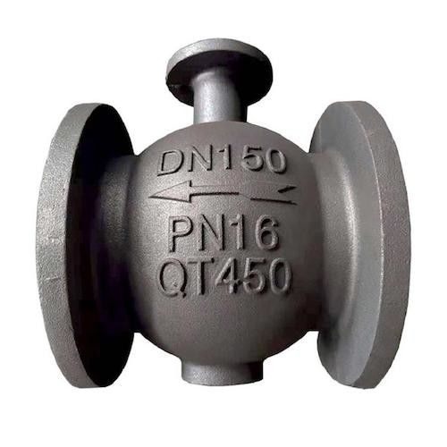 Composants malléables de corps de valve de bâti du fer QT450 du moulage au sable pour des garnitures de tuyauterie
